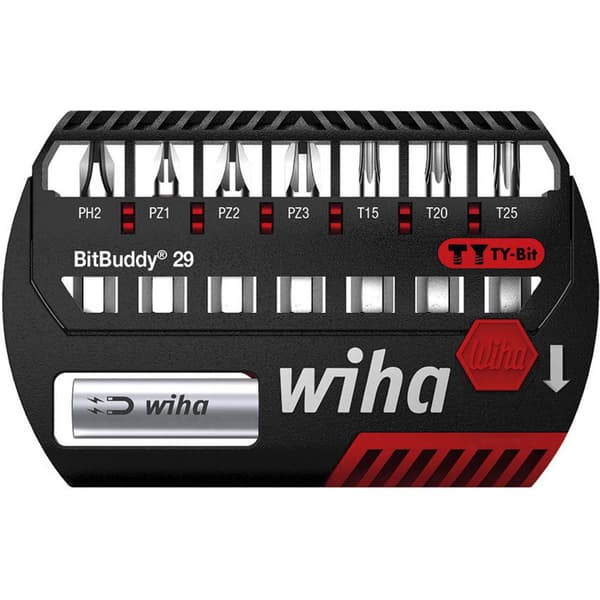 Wiha 42137 Bit-Set 8 delar Stjärnspår Phillips, Stjärnspår Pozidriv, TORX Plus