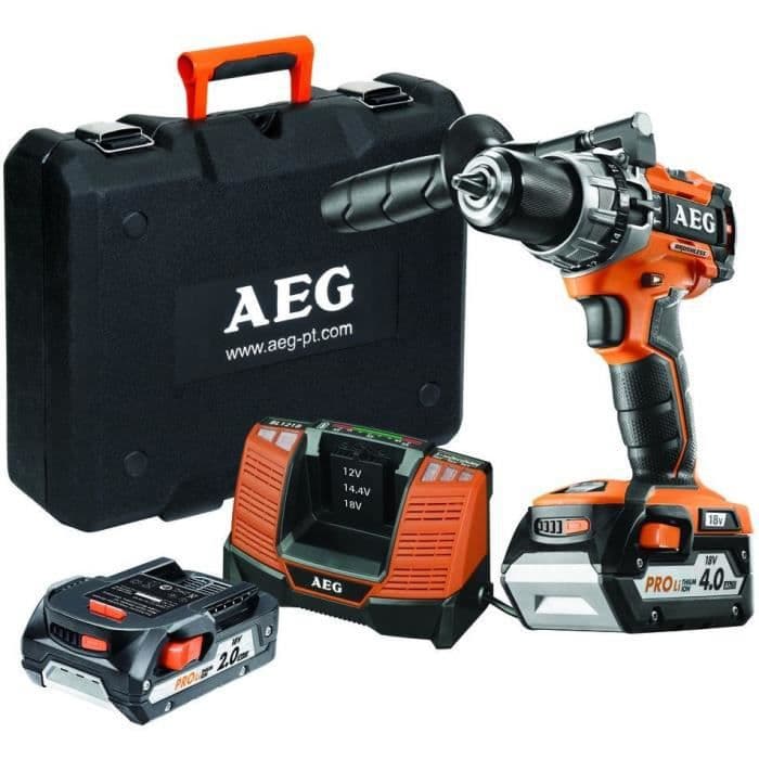 AEG POWERTOOLS Perceuse percu 18V børsteløs, 1 x 4Ah & 1 x 2Ah