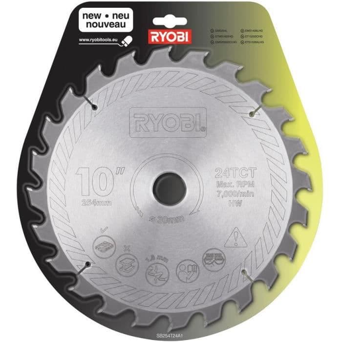 RYOBI Karbidblad 24 tænder i diameter 254 mm boring 30mm