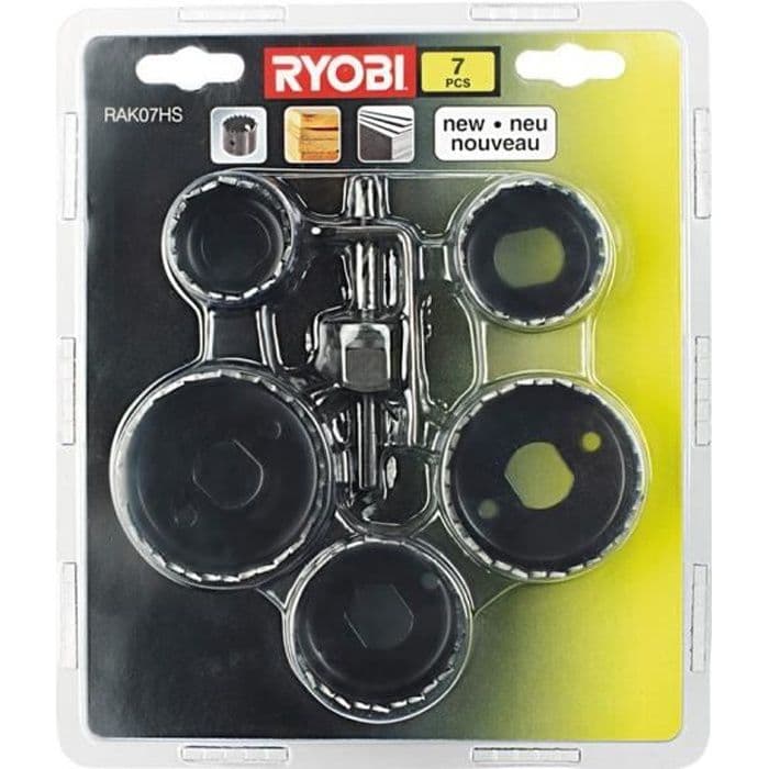 RYOBI Blister 7 stykker savklokker til træ- og borcentrering