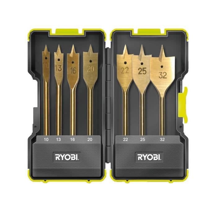 RYOBI Anti-shock box 7 fladbor træboring (10 til 32 mm)