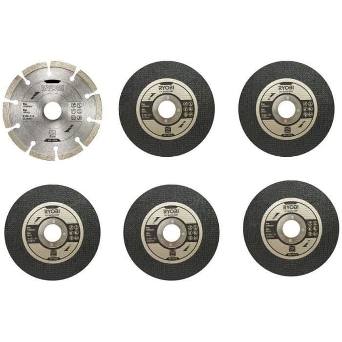 RYOBI Kit 6 slibeskiver Ø 125 mm