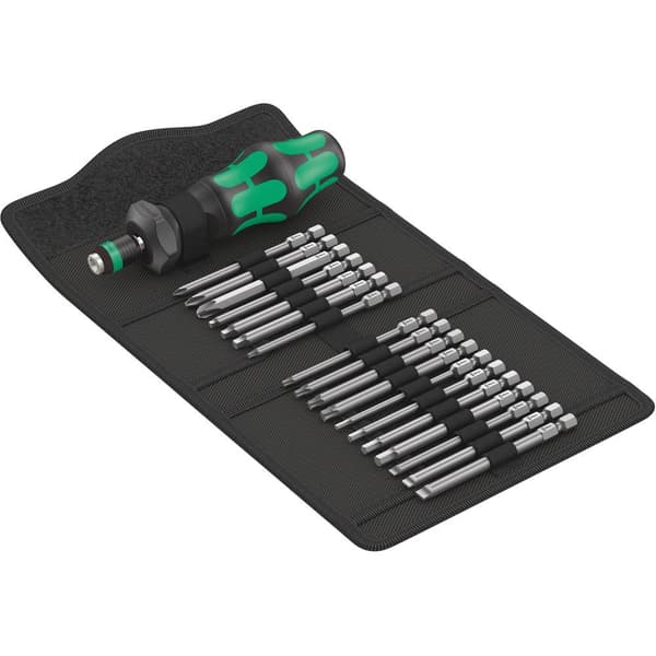 Wera Kompakt Turbo Imperial 1 05057483001 Bit-Set 19 delar 1/4 (6.3 mm) inkl. skruvmejsel-bitshållare, inkl. vridmomen