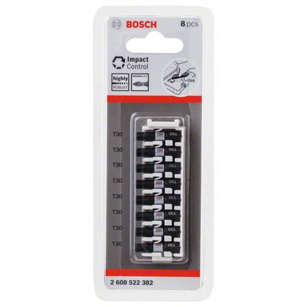 Bosch Accessories 2608522382 2608522382 Skruvmejselbit-set Impact Control, 8-delars, med T30, 25 mm 25 mm