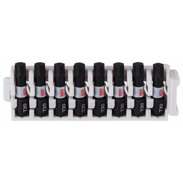 Bosch Accessories 2608522382 2608522382 Skruvmejselbit-set Impact Control, 8-delars, med T30, 25 mm 25 mm