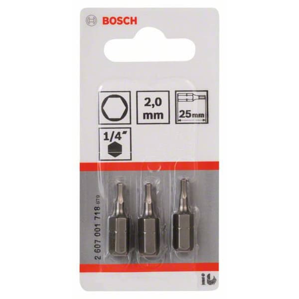 Bosch Accessories Sexkants-Bit 2 mm extra hårt C 6.3 3 st