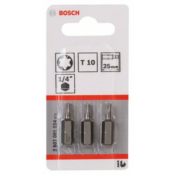 Bosch Accessories 2607001604 Sexkants-bit T 10 extra hårt C 6.3 3 st