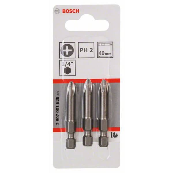 Bosch Accessories 2607001528 Stjärn-Bit PH 2 extra hårt E 6.3 3 st