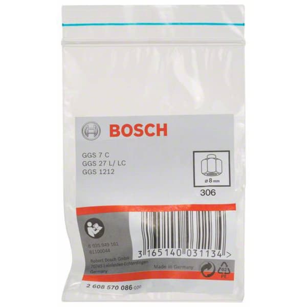 Bosch Accessories 2608570086 Spänntänger, med spännmutter - 8 mm Diameter 8 mm