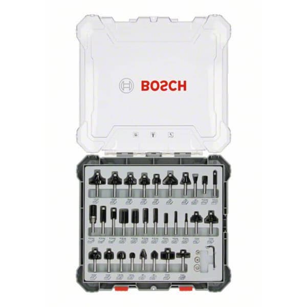 Bosch Accessories 2607017474 Fräs-set, 6-mm-skaft, 30-delars N/A
