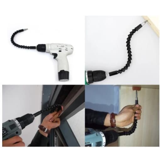 1x Flexibel bitshållare Böjbar förlängning+ 10st Bitssats