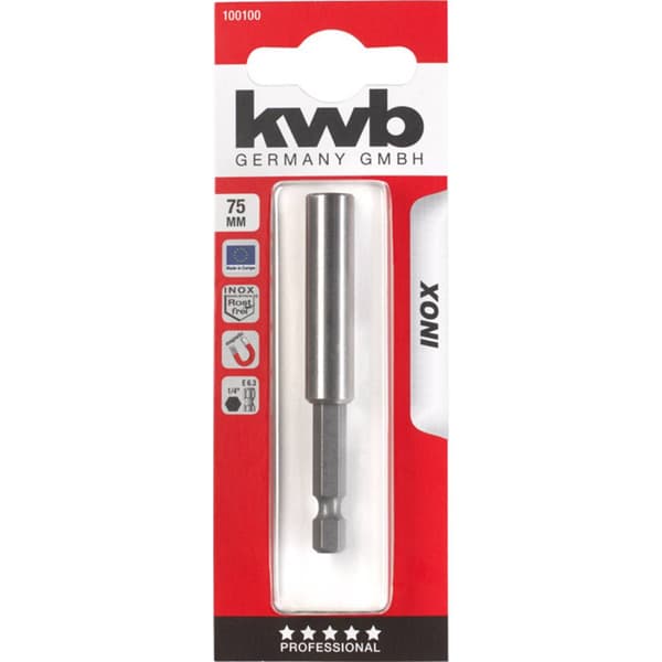 kwb 100100 INOX bitshållare rostfritt stål 1/4
