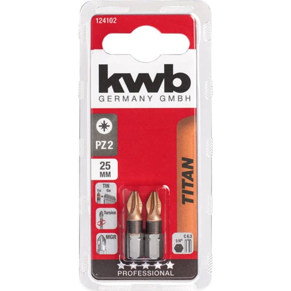 kwb 124102 Bit-Set PZ 2 Stål 2 st
