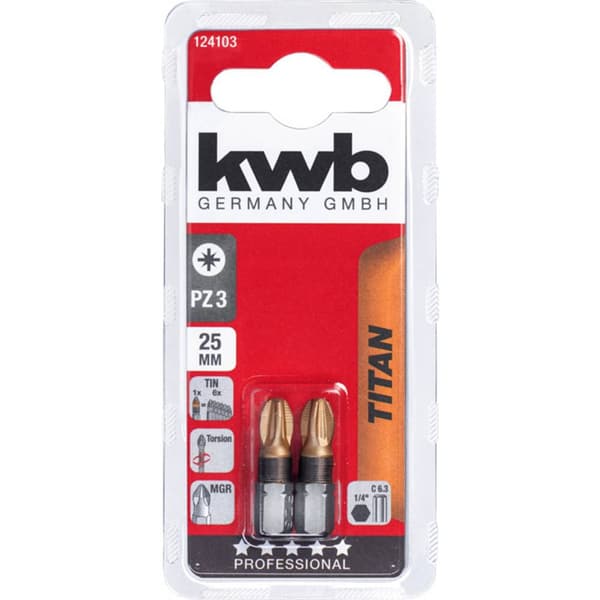 kwb 124103 Bit-Set PZ 3 Stål 2 st