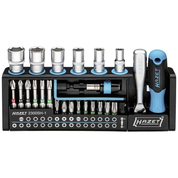 Hazet SmartHolder 2300SH-1 Bit-Set 39 delar Spår, Stjärnspår Phillips, Stjärnspår Pozidriv, Inner-sexkantig, Inner-TORX