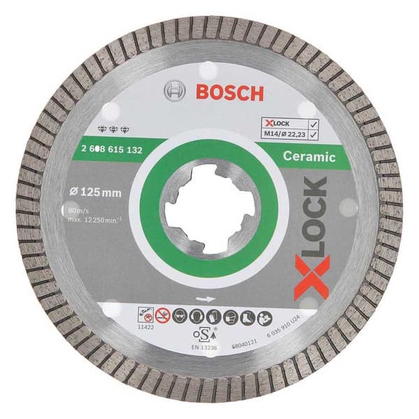 Bosch Professional Turbo Diamantskive X-lock Dia-ts 125x22,23 Mm Søvfarvet
