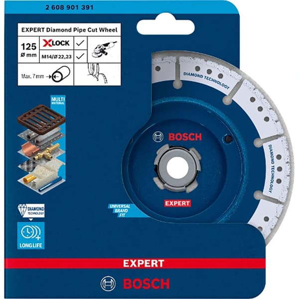Bosch Professional Diamantskåret Skive X-lock Pipe 125 Mm Søvfarvet