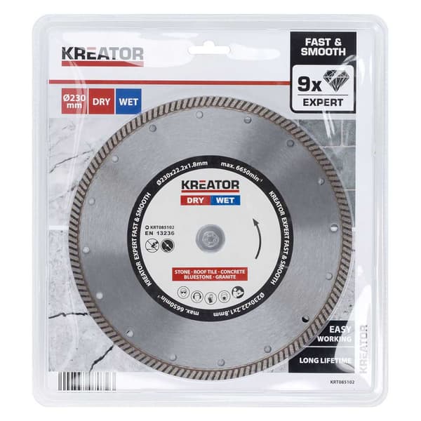 Kreator Hurtig Og Glat Diamantskive 230 Mm Søvfarvet