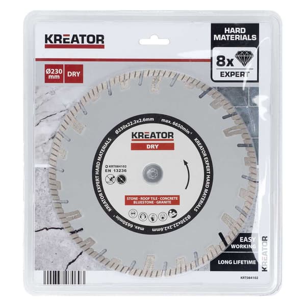 Kreator Hårde Materialer Diamantskive 230 Mm Søvfarvet