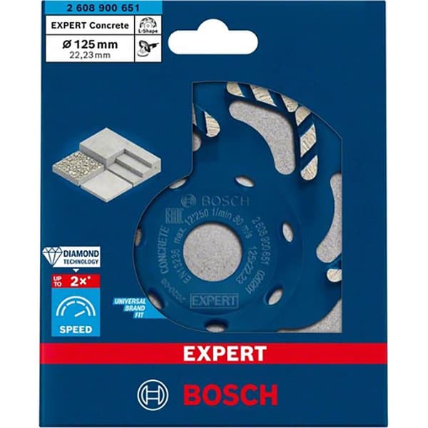 Bosch Professional Slibende Diamantskive Expert 125x22.3 Mm Søvfarvet