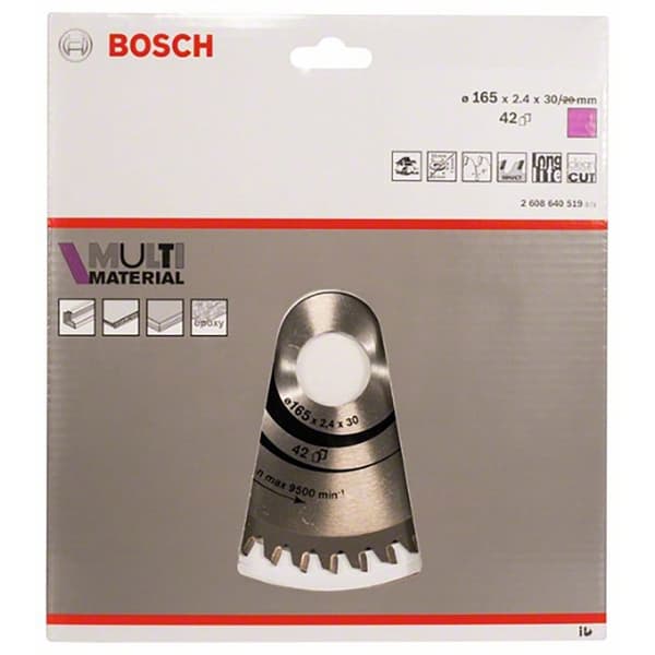 Bosch Professional Multimaterial Cirkulär Skiva Mm Mu H 165x30-42 Silver