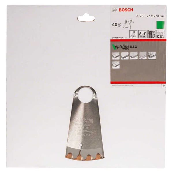 Bosch Professional Rundsavklinge Op Wo B 250x30-40 Søvfarvet