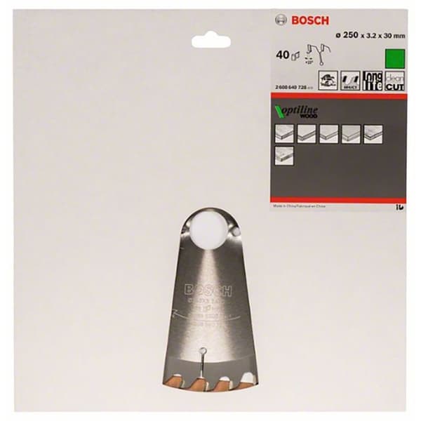 Bosch Professional Rundsavklinge Op Wo H 250x30-40 Søvfarvet