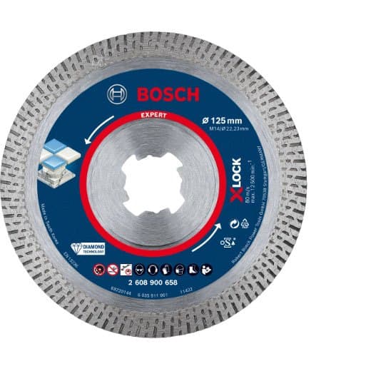 Bosch Professional Diamantskåret Skive X-lock Expert Hard Ceramic 125x1.4x10 Mm Transparent