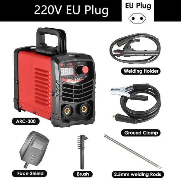 Svejsemaskine, 300Amp Strøm, Bærbar Design, 220V EU-stik Gul