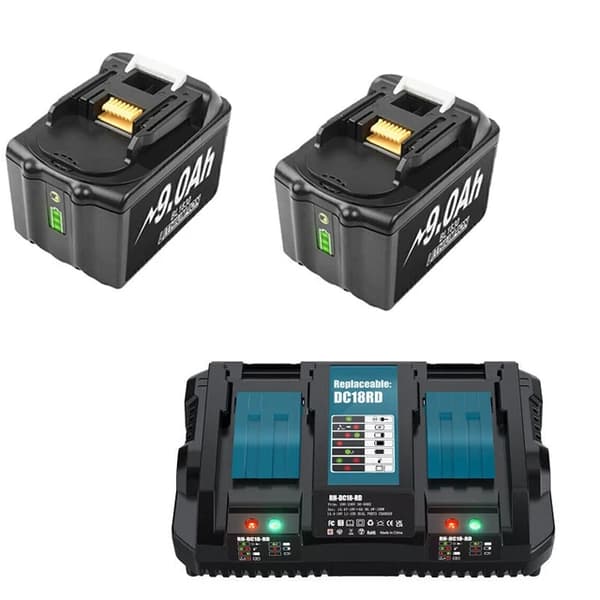 Makita BL1860B Batteri, 18V, 90Ah, Långvarig Kraft, 2 st 90