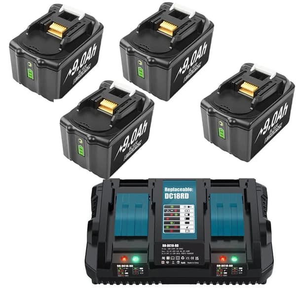 Makita BL1860B Batteri, 18V, 90Ah, Långvarig Kraft, 2 st 90