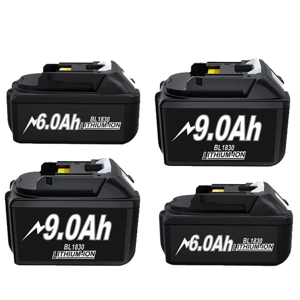 Makita 18V akku, 6Ah kapasiteetti, yhteensopiva LXT BL1860B:n kanssa, 1 6Ah 1 9Ah