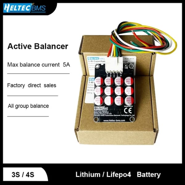Batteriudligner, Aktiv Balancer, Energi Kapacitor, 3-4S 5A Lipo Lifepo4