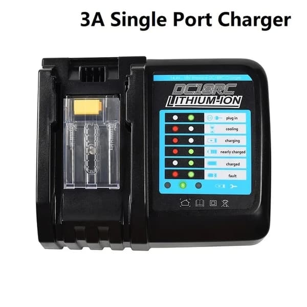 Makita 18V batteri, 9000mAh kapacitet, kompatibel med BL1850B, BL1840B, BL1860, 2 BATTERI 6A LADDARE