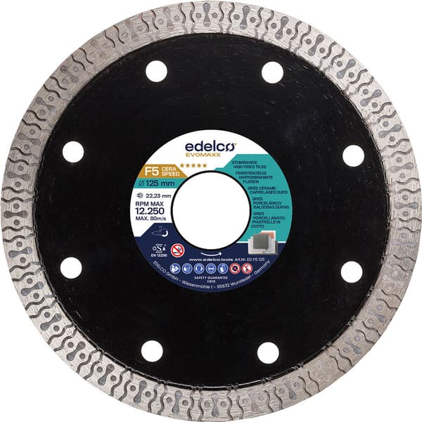Edelco Diamantskiva För Stengods F5 Ceraspeed 125x22 Mm