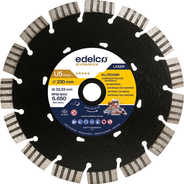 Edelco U5-hastigheds Universal Konstruktion Diamantskive 350x20 Mm