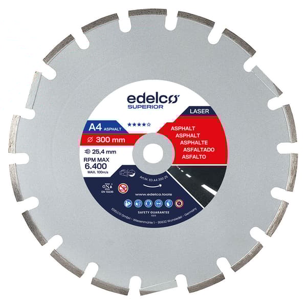Edelco Diamantskive Til Asfalt A4 350x25 Mm