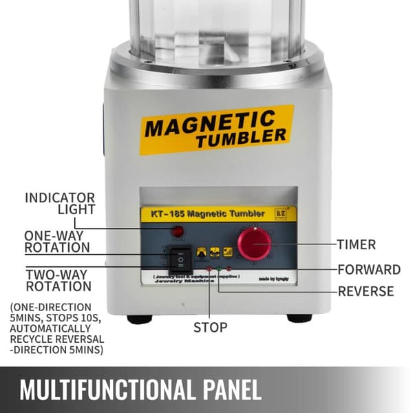 Magnetisk Tumlare Smyckespolerare, 2000 RPM Hastighet, 3,3 lbs Kapacitet