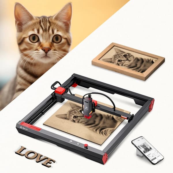 AlgoLaser 90W Lasergravør, 400x400mm Område, 10W Optisk Effekt, Alfa, 10W