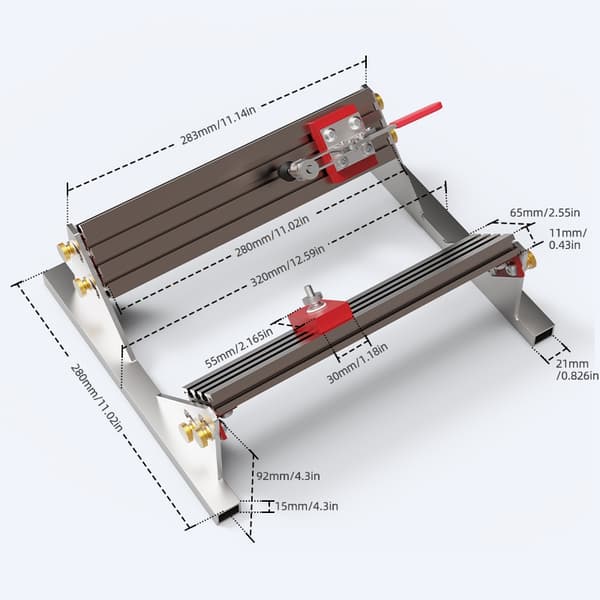 Justerbar Spline Jig, Kompatibel med Bord Sav & Router Bord, Præcis Justering Klemmer