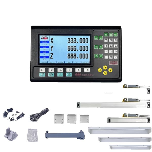 Digital LCD DRO Sæt, Høj Opløsning 5µm, Flersproget Support,GCS909-2 LCD DRO SÆT