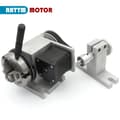 Miniatyrbillede 2 af 2: CNC Rotær 4. akse, 4:1 reduktionsforhold, Nema17 steppermotor,tilføj DM556S