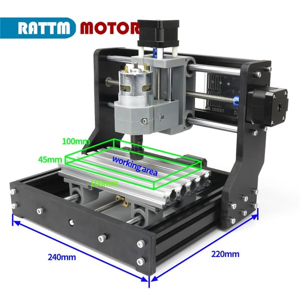 Mini CNC-fræsemaskine, Open Source kontrol, Multi-strøm laser muligheder,1610 Pro med ER11