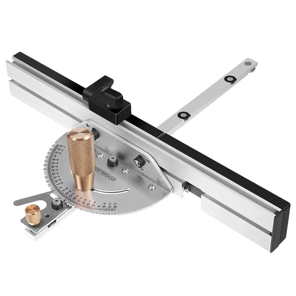 Miter Gauge, 450 mm längd, hållbar aluminium, kompatibel med bordsågar