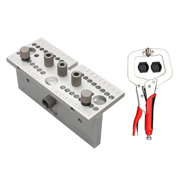Dowel Jig, Aluminiumkonstruktion, passar trätjocklek 15-30,5 mm,Dowel jig och klämma