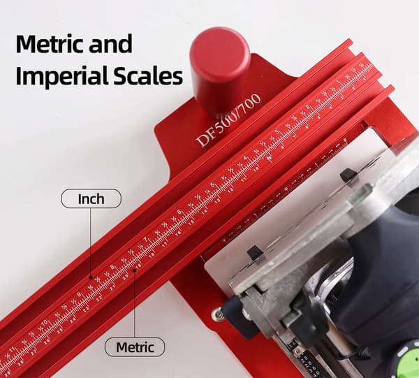 Guide Skinne til Festool Fugefræsere, 1500 mm Længde, Justerbare Stop, Modulært Design