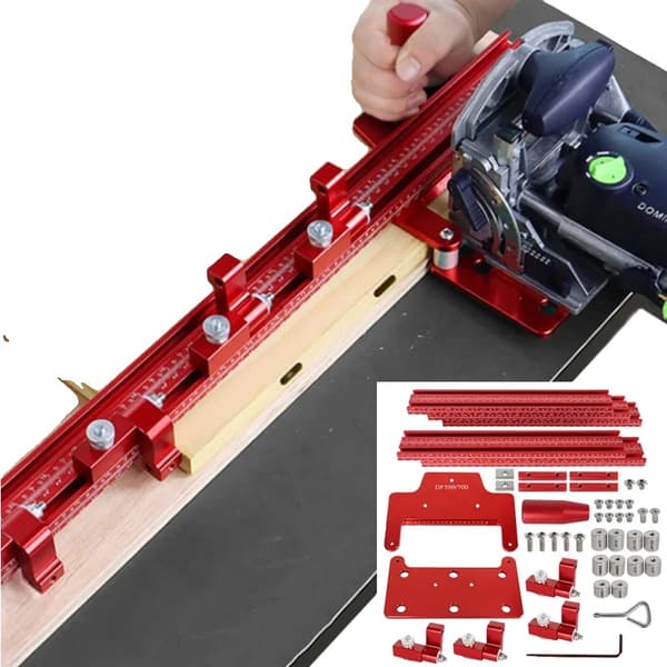 Guide Skinne til Festool Fugefræsere, 1500 mm Længde, Justerbare Stop, Modulært Design
