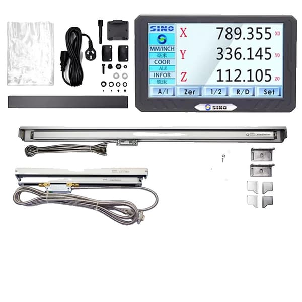 SINO 3-aksers LCD digital visning, berøringsskærm, 5μm opløsning,DRO-KA300-KA500