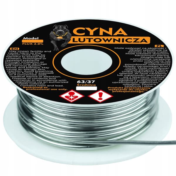 Rosfix Sn63Pb37 juotintina 1mm 100g 2% juoksute kelassa