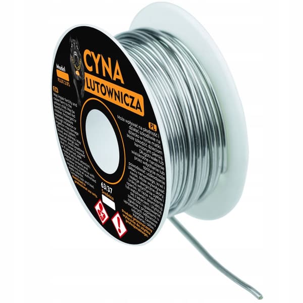 Rosfix Sn63Pb37 juotintina 1mm 100g 2% juoksute kelassa